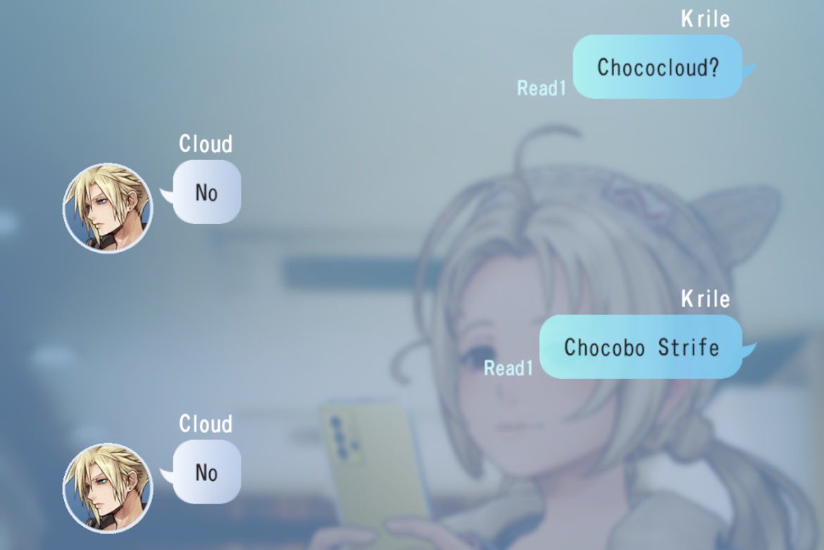 MidnightKolrath's tweet photo. After “Cloud Jr.” he was NOT about that chocobo naming thing 💔 https://t.co/efY2cqSFpX