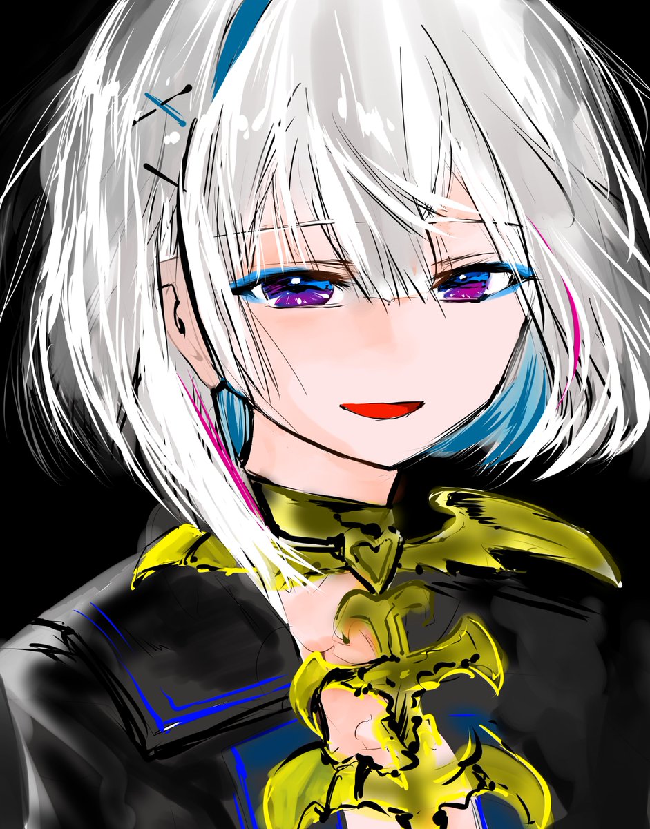 hibiki21's tweet photo. #かなたーと
#laplus_great
ブラッディ・グルービー / ラプラス・ダークネス×天音かなた
めっちゃかっこ良くて最高でした
半年のこのタイミングでの供給に
ラプ様とかなたそに感謝

この衣装胸元どうなってんのと思いつつかなたそ絵 https://t.co/wKOQEL5syc