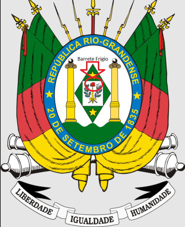 Geuselio_Hulk's tweet photo. @RenanSantosMBL Barrete Frígio está na bandeira do RS. https://t.co/okEQFFOCvz