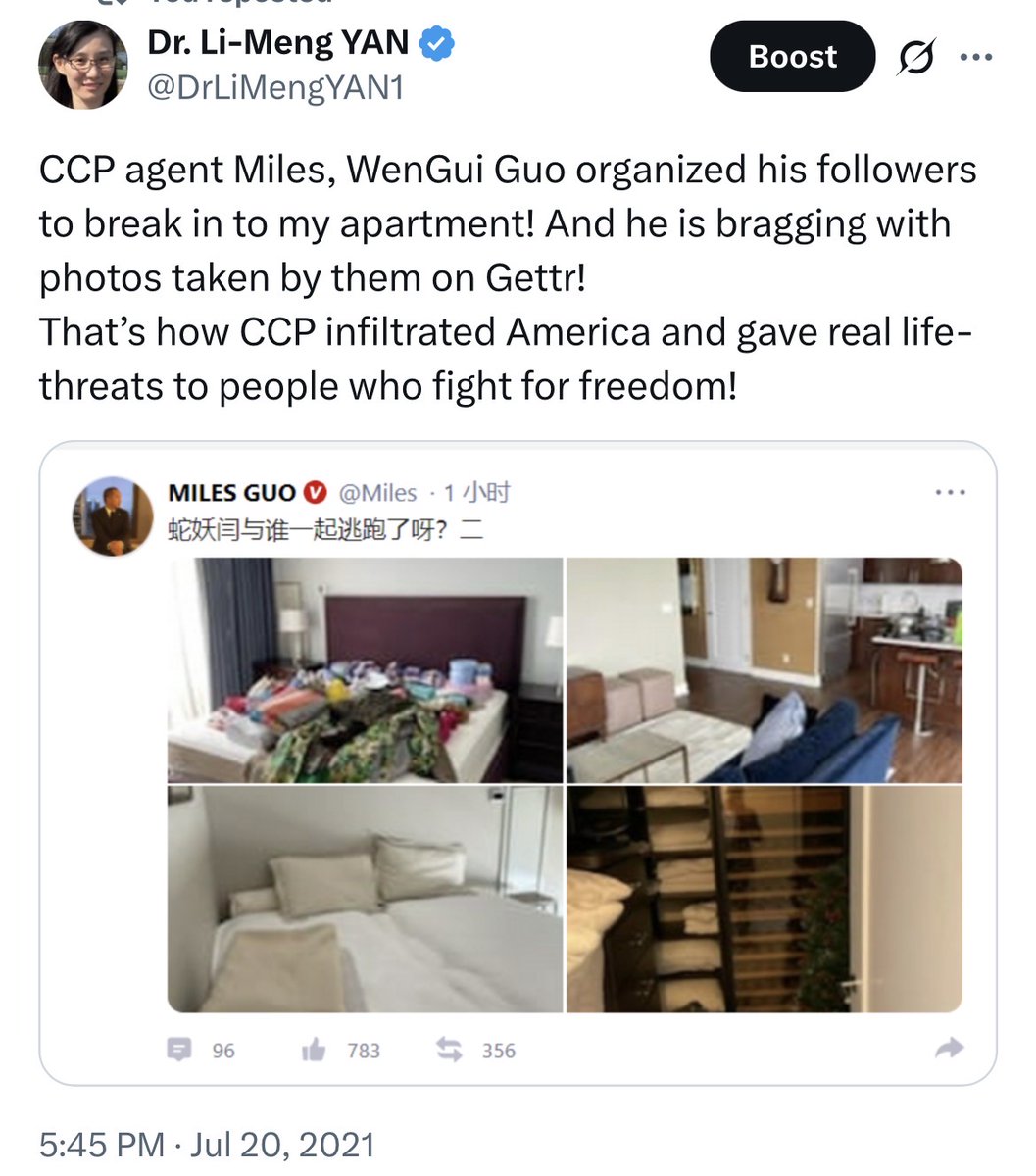 DrLiMengYAN1's tweet photo. Great news! Thank you! 
https://t.co/87lEcjIIma
Miles Guo (AKA Wengui Guo, or Kwok) — a fake anti-CCP figure who, in reality, served Xi Jinping's Operation Trust in the United States — was sentenced today to 30 years in federal prison for the massive fraud he committed under the banner of "anti-CCP." 
• The prosecution's sentencing calculation even reached Offense Level 55 (capped at Level 43 under the Federal Sentencing Guidelines), underscoring the extraordinary severity of his crimes.
• Guo’s RICO enterprise, also conducted cognitive warfare under the guise of fighting the CCP—mixing CCP-desired false narratives into otherwise truthful information to poison the information environment.
• Lude and I were the first whistleblowers to report Miles Guo's organization to the U.S. government and expose it as a fake anti-CCP operation engaged in unrestricted warfare. Today's sentence is justice served. 
• It is also a direct rebuke to those media outlets and individuals who echoed the CCP's smears by falsely accusing Lude and me of being associated with Miles Guo's criminal enterprise!