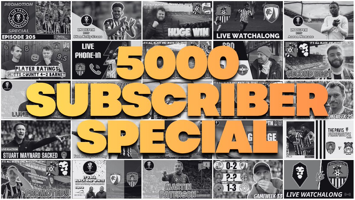 NottsCountyTalk's tweet photo. 🚨 NEW VIDEO 🚨

5000 SUBSCRIBE SPECIAL + FIVE GIVEAWAYS 

Watch here: https://t.co/DymgTNSM1T

#notts #COYP https://t.co/a4FenCDG7m