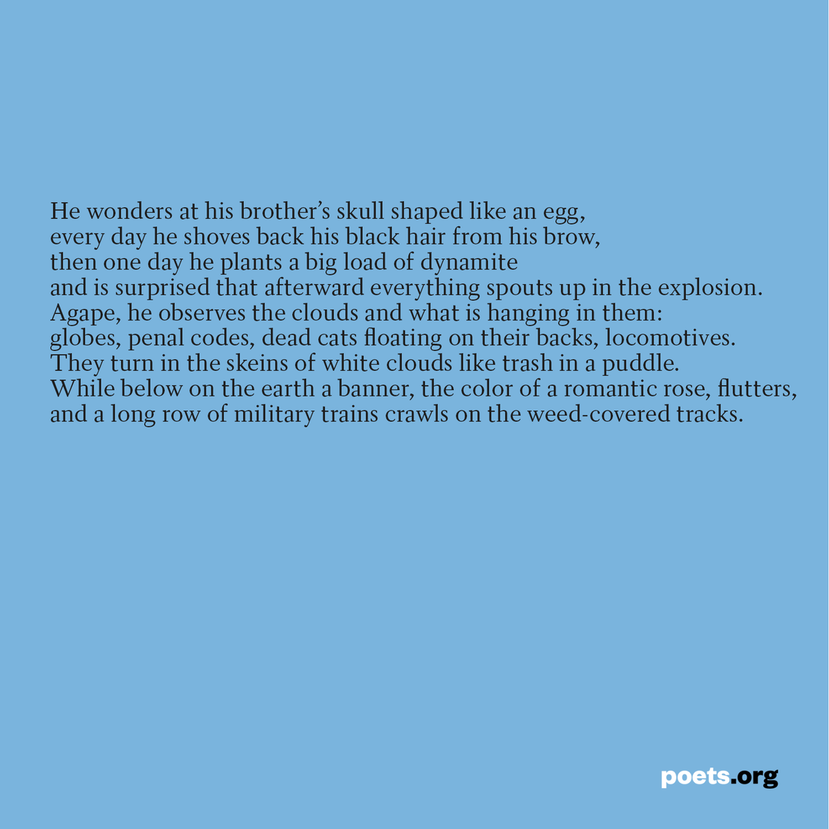 POETSorg's tweet photo. “Artificer” by Czesław Miłosz, born #OTD in 1911.

Read more: https://t.co/hrrKKawjrl https://t.co/UiTZtdSO5n