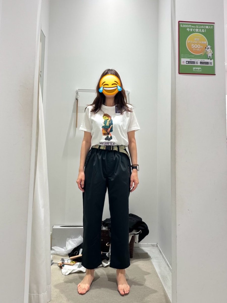 Wing_hp's tweet photo. プラダ終わりにグラニフ🐻
168センチどっちもSSサイズでこんな感じ！
ハリポタのボトムス！？と思ってたけど短過ぎた😢
是非丈長めを出してください😢😢😢
とは言え、いっぱい買いました🤣🛍️笑 https://t.co/q559mKrx0M