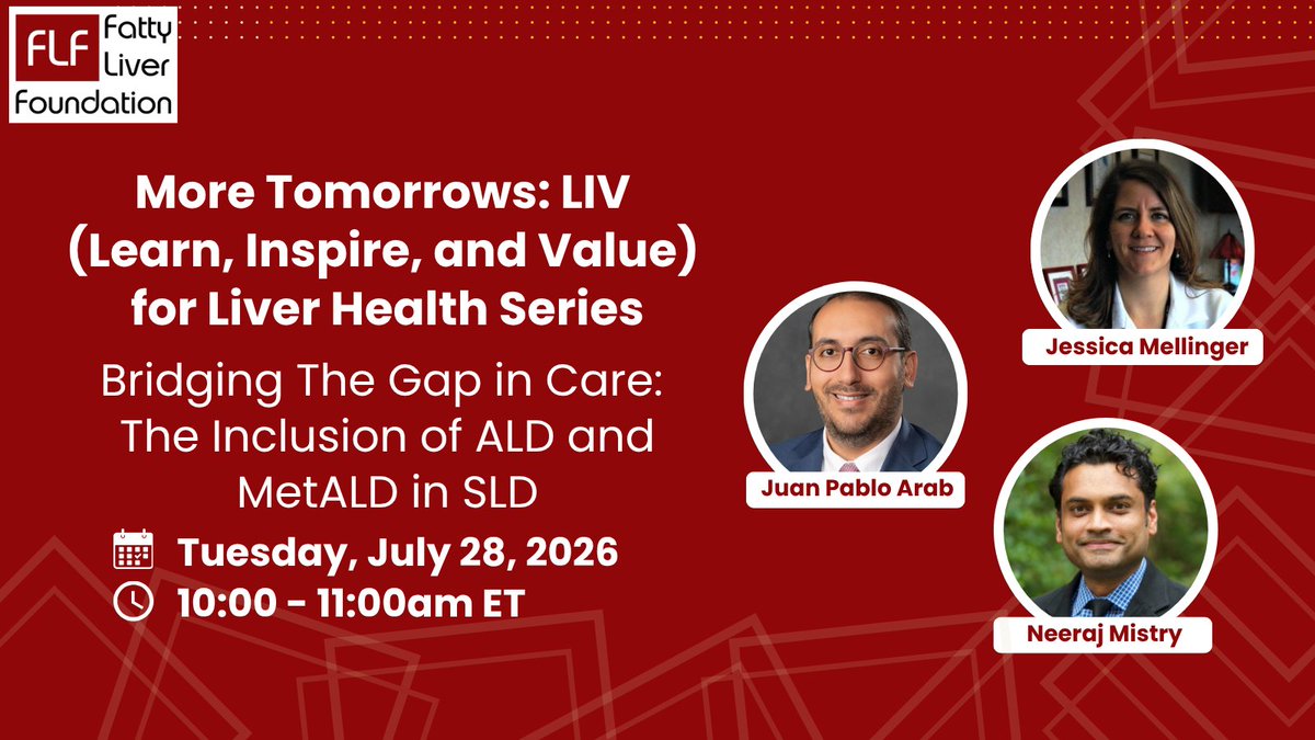 LiverSaver's tweet photo. Our webinar is tomorrow.  Bridging the Gap in Care: The Inclusion of ALD and MetALD in SLD 📅 Tuesday, July 28 | Zoom
Still time to register: https://t.co/TOj1j7AIIw https://t.co/Ph8o3UJfiI