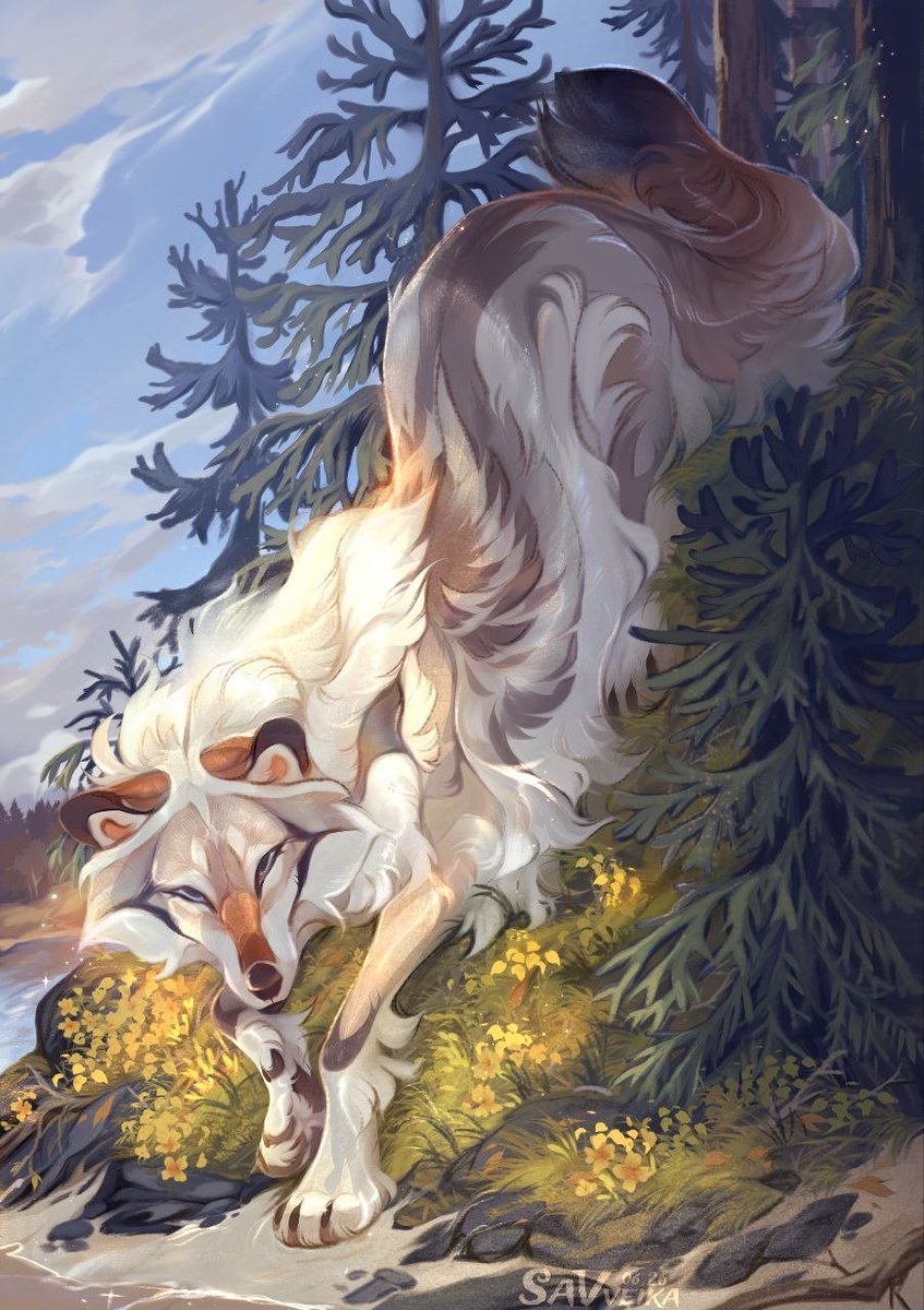 SavveikaArts's tweet photo. My illustration for Forest Zine 🌿🐺

#animalart #digitalart https://t.co/QZWRt8NMMz
