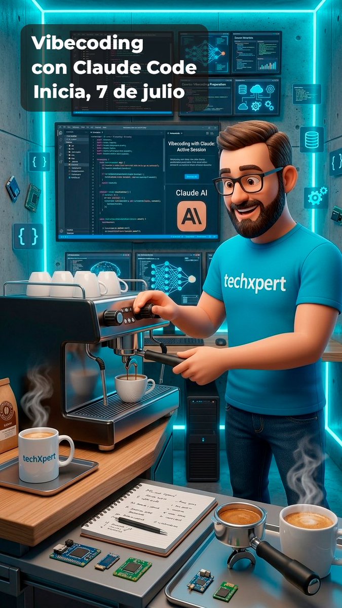 TechXpertGuru's tweet photo. ¿Tienes una idea de negocio? Hazla realidad con IA.

En 4 sesiones crearás una app web funcional, paso a paso.

🎟 Usa VIBE30
📅 Inicia el 7 de julio.
🔗 https://t.co/QhaIRvXtlO

#ClaudeCode #VibeCoding https://t.co/abRdde40u0