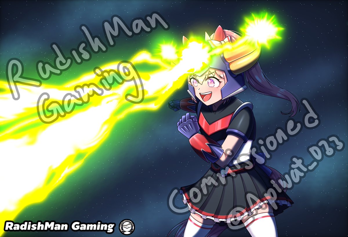 Haru Uraradizer : Space Thunder! ⚡️ Art by @TrueRadishMan