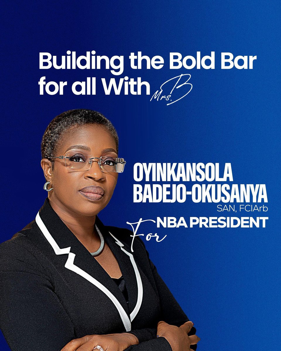 Sancheztoronto's tweet photo. Vote @MrsBBold for the president of @NigBarAssoc โ
โ
โ
https://t.co/sYTAnMWEFi