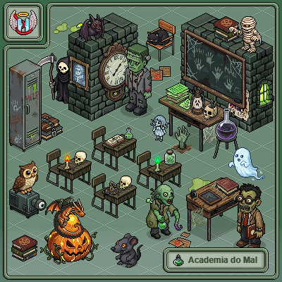 MeuHabblet's tweet photo. 🦇📚 Matéria do dia: Assombração

Nova coleção criada por @Wniversoo disponível no catálogo Habblet: Academia do Mal 🧌 https://t.co/Qnn7qCIRRe