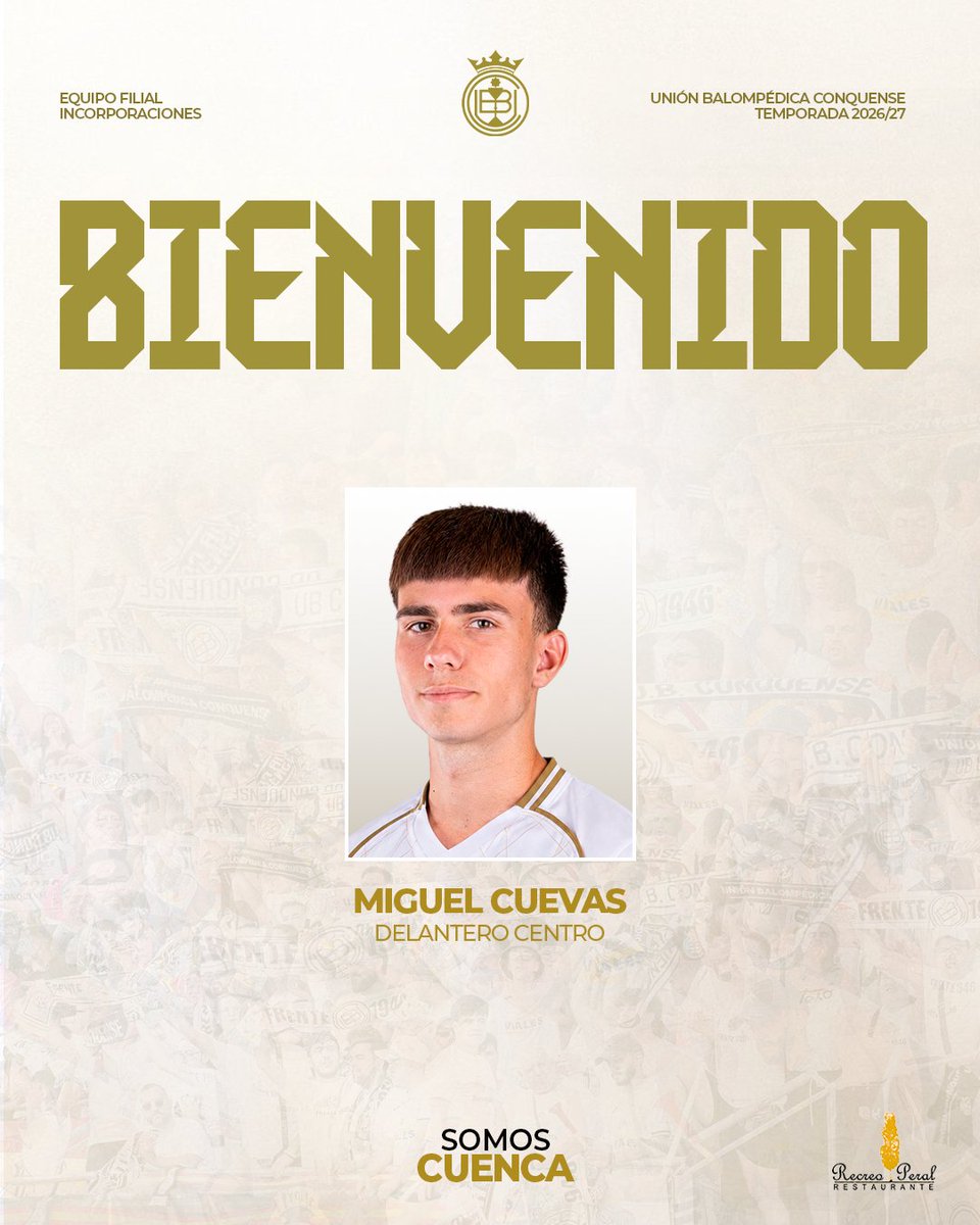 CanteraUBC's tweet photo. OFICIAL | Miguel Cuevas, nuevo fichaje para el filial de la UB Conquense.

🔗 https://t.co/UV3zi7Jiks

Capacidad goleadora y calidad para el ataque de nuestro filial blanquinegro.

¡Bienvenido, de nuevo, a casa, Miguel! 🤍🖤

#SomosCuenca https://t.co/FOvyKZvXkP