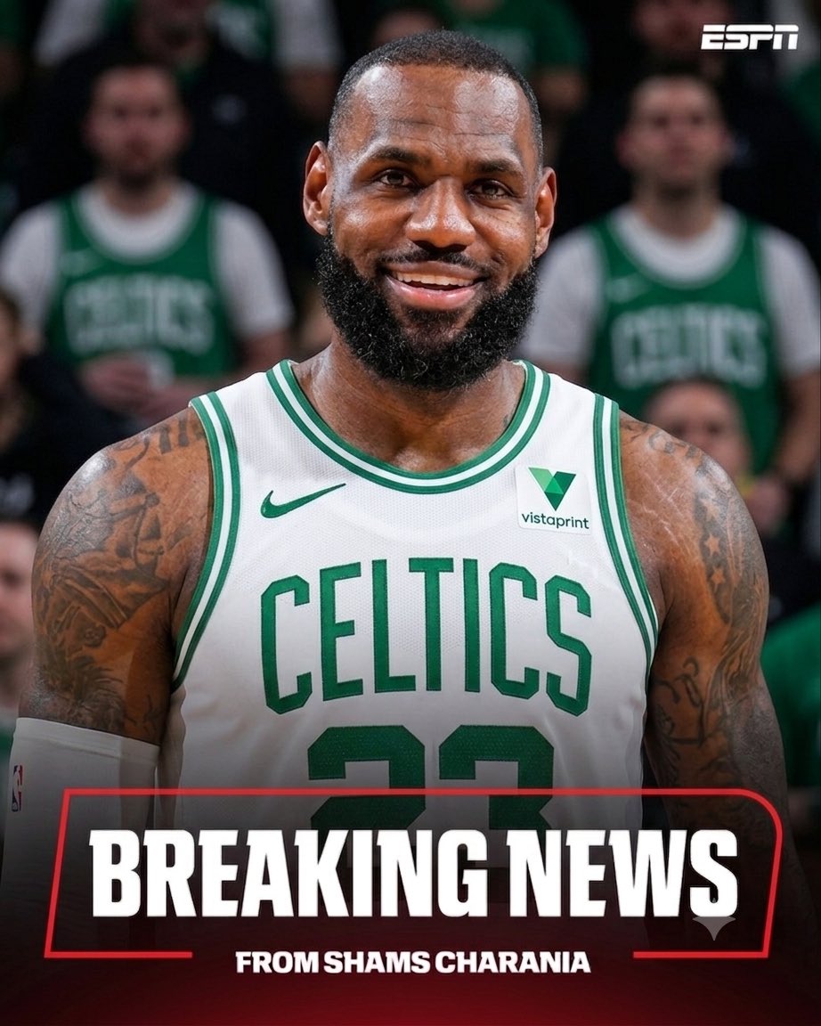 NbaCentelReport's tweet photo. BREAKING: The Boston Celtics are acquiring LeBron James from the Lakers in a sign-and-trade for Jaylen Brown, Payton Pritchard, and a 2027 first-round pick, sources tell ESPN. The historic rivals strike a deal to pair James with Jayson Tatum.

Via @ShamsCharania https://t.co/CYxsFDFQ68