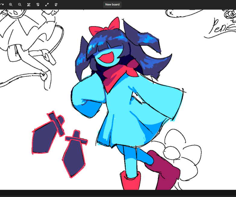 just_smol_child's tweet photo. #deltarune aqua sketch https://t.co/pWbIKn67nb