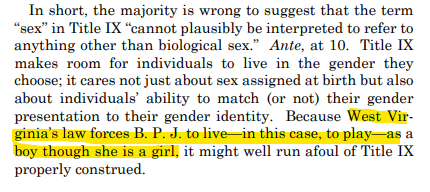 EdWhelanEPPC's tweet photo. KBJ demonstrates that she doesn't know what a girl is. (B.P.J. is a boy who identifies as female.) https://t.co/C7Q1LxZos8