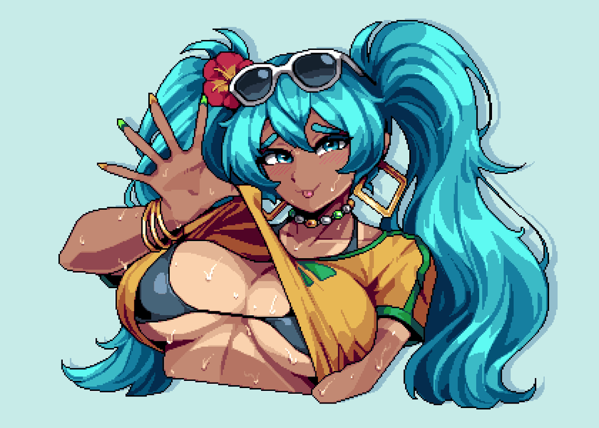 DiH_pixels's tweet photo. Brazilian Hatsune Miku 

 #pixelart #ドット絵 https://t.co/rJ5kmzVu2f