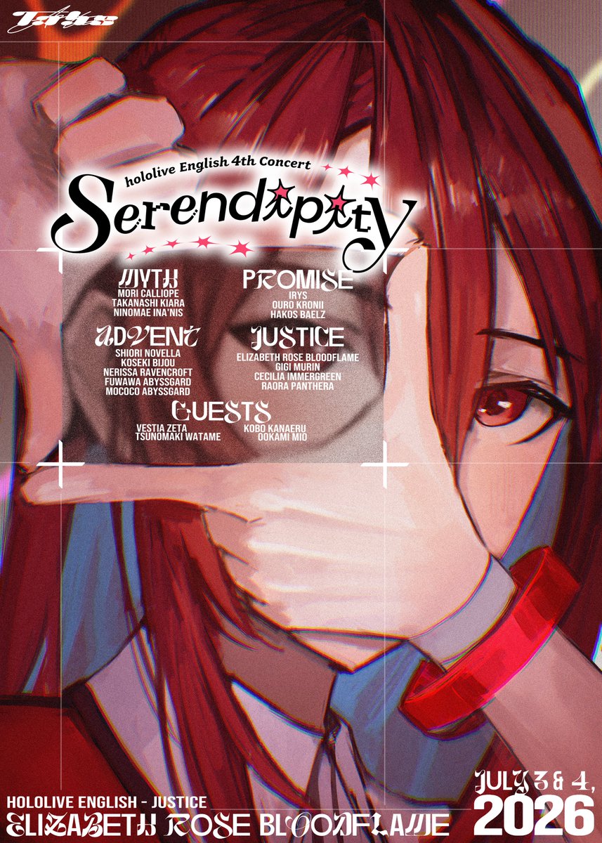 TabsArts's tweet photo. HoloEN 4th Concert Serendipity  
ERB/justice
Ver. #BloodflameArt https://t.co/obtFcynLOJ