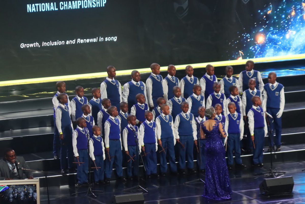 DBE_SA's tweet photo. #ChoirClass 🎶 | The Mixed Choirs (African) category, refers to choral works that are rooted in African languages, rhythms, musical styles and storytelling traditions. This includes pieces that reflect indigenous expression, cultural identity and performance styles shaped by African choral heritage.
Within this category, choirs gave their rendition of Lemoenliedjie by G de Villiers, the piece, whose title translates to “Orange Song,” is known for its playful character and melodic charm, often reflecting themes of simplicity, joy and everyday life through light, storytelling-style choral writing.
#2026ABCMotsepeSASCE #EducationZA #GovZAUpdates
#SASCE2026 #SASCE26Years #SchoolChoirs #ChoralMusic #PowerOfSong #ArtsInEducation #YouthMonth #InclusiveEducation