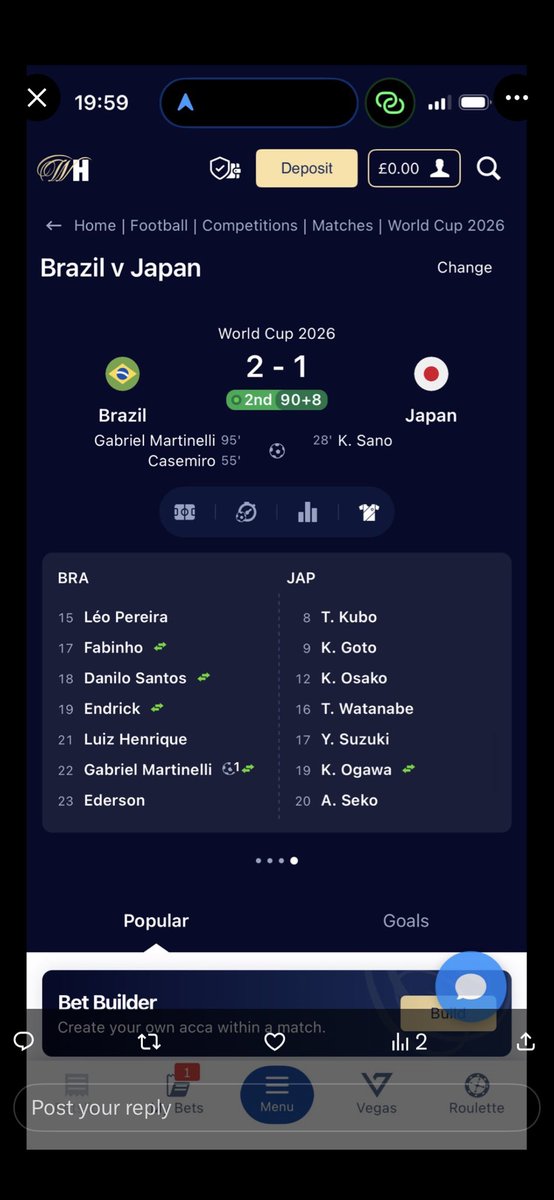 AnonymousBlue20's tweet photo. HELP 
Whys this not been paid? Claiming I backed Danilo Santos? You even call him Danilo and suspended my bet when he got booked (when they only show players on pitch) - what's going on @WilliamHill @WillHillHelp https://t.co/wANpOAMo5v