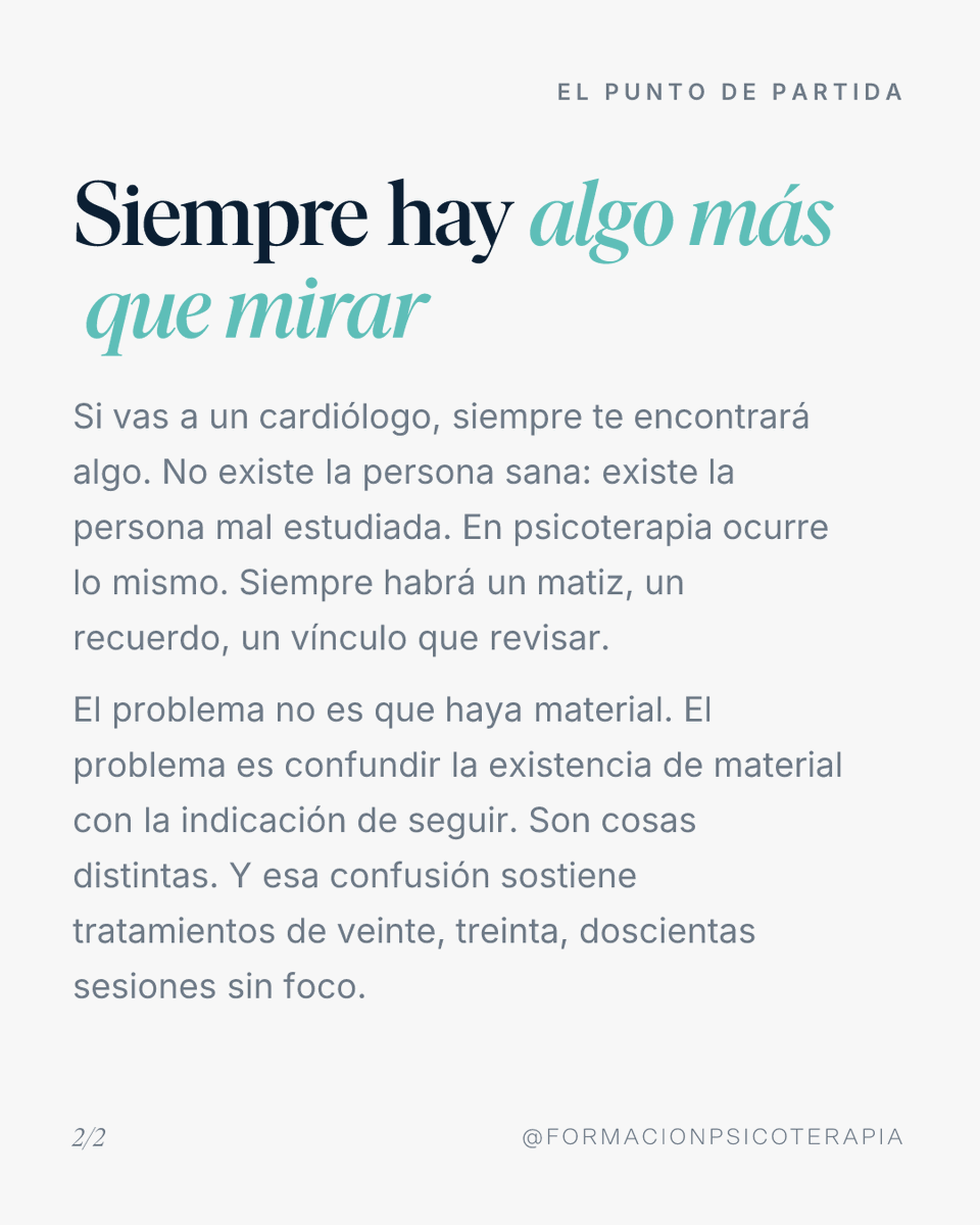 FormacionPsico's tweet photo. Diez años en terapia no son profundidad clínica. A veces son el signo de un encuadre que nunca aprendió a terminar. Marín lo lleva décadas diciendo. 👇 https://t.co/rZF3iQq2Ld