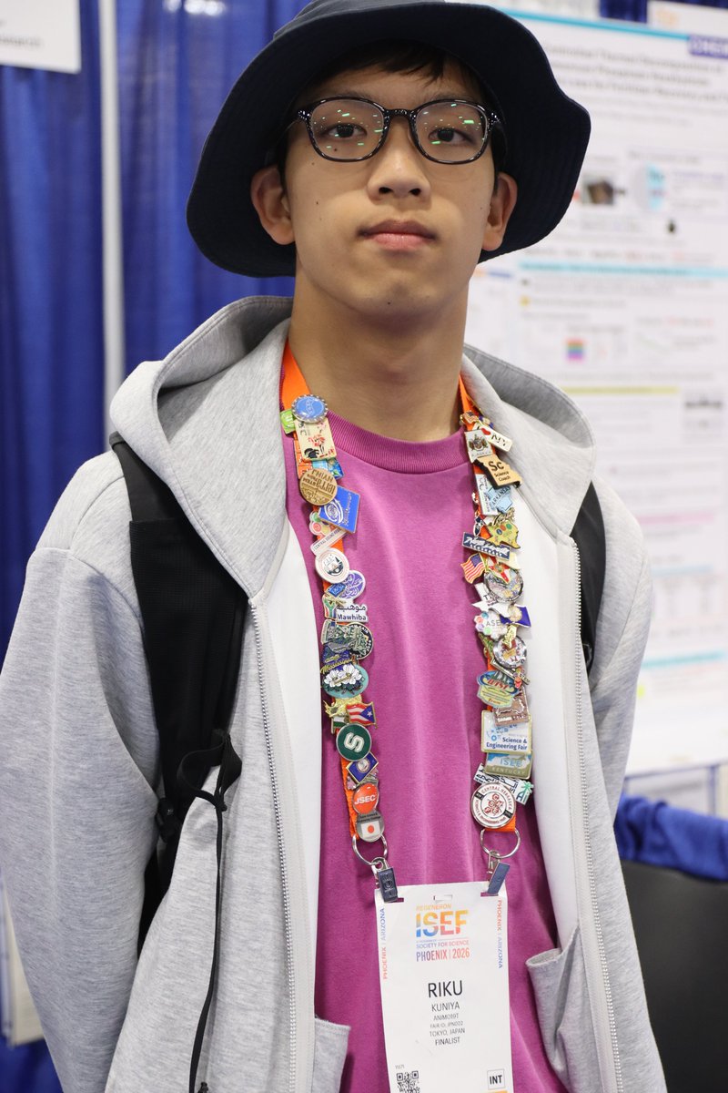 npo_nss's tweet photo. ファイナリストの感想紹介#4 國谷理久さん

〈ISEFで一番楽しかったことは？〉
Student Mixer

〈ISEFの中で一番大変だったことは？〉
発表準備

〈未来のファイナリストへ一言！〉
研究の面白さを世界中の人と語れる機会を生かしてください！

#RegeneronISEF #ISEF2026 #JSEC #日本学生科学賞 https://t.co/CCN51N48Km