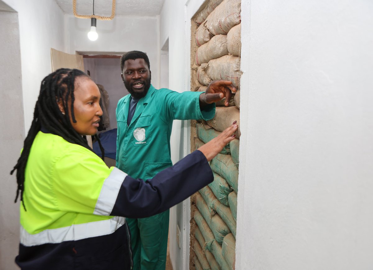 The_DHS's tweet photo. PHOTOS | YOUTH ENGAGEMENT

As we wrap up #YouthMonth, the Minister of Human Settlements Thembi Simelane, together with NHBRC CEO Tamlyn Bouwer, met with young innovator Mr Matimba Mabonda, an MSc Chemical Engineering student who has developed an innovative housing concept.

Through his company, LolaGreen, Mr Mabonda has designed and built a house in Ennerdale, Johannesburg, showcasing the role of youth innovation in advancing sustainable human settlements.

#HousingTheNation #GovZAUpdates #ServiceDeliveryZA