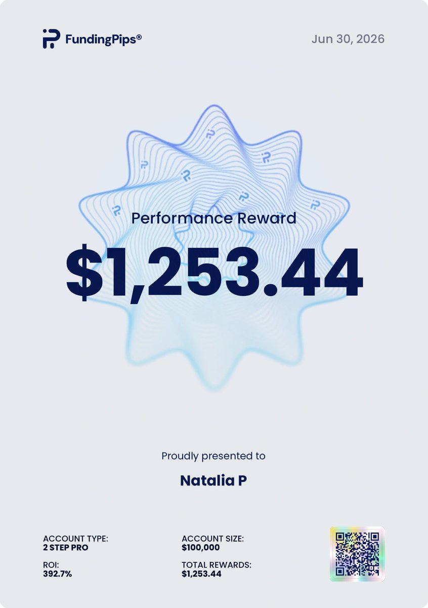 itsnataliapl's tweet photo. First payout with @fundingpips means a lot to me 🥹💙

After meeting the FP team at the London @propfirmexpo I just got my first reward! 

Amazing service, payout landed in less than 24hr from requesting! 

Goal is max allocation and climb the tiers to diamond!! 💎 @Khldfx https://t.co/RjFSKRcBA0