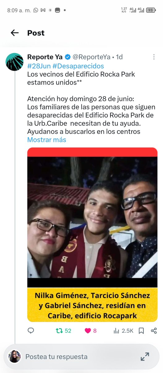 eri_daiana's tweet photo. @LuisCarlos Por favor ayuda!! Nuestros familiares están en el edificio Rocapark. Necesitamos quien nos ayude a rescatarlos 💔🙏🏻es urgente https://t.co/AOXYzUbMQh