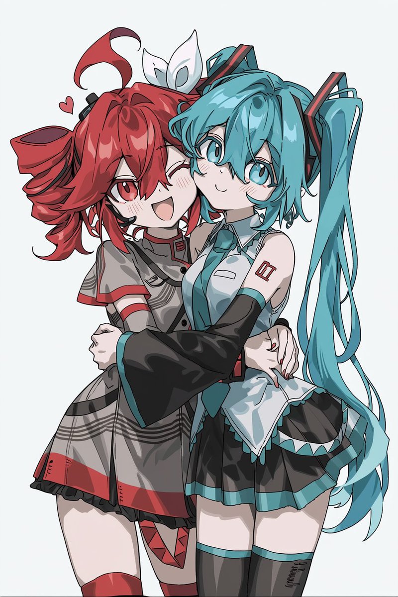 killergangAI's tweet photo. ハグ
 #初音ミク  #重音テト
 #HatsuneMiku  #KasaneTeto https://t.co/EZ8ZRI0ODa
