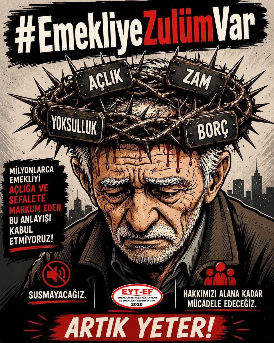 tuncay17yenice1's tweet photo. 🔺TÜRK-İŞ Haziran ayı açlık ve yoksulluk sınırını açıkladı

🔺Açlık sınırı 35 bin 759 TL'ye yoksulluk sınırı da 116 bin 478 TL'ye çıktı

🔺Milyonlarca Emekli Açlık Sınırının Altındaki Maaşlarla Geçinmeye Çalışıyor 

#EmekliyeZulümVar 
#5000KısmiyeZulümVar https://t.co/6VSu21ZaLe