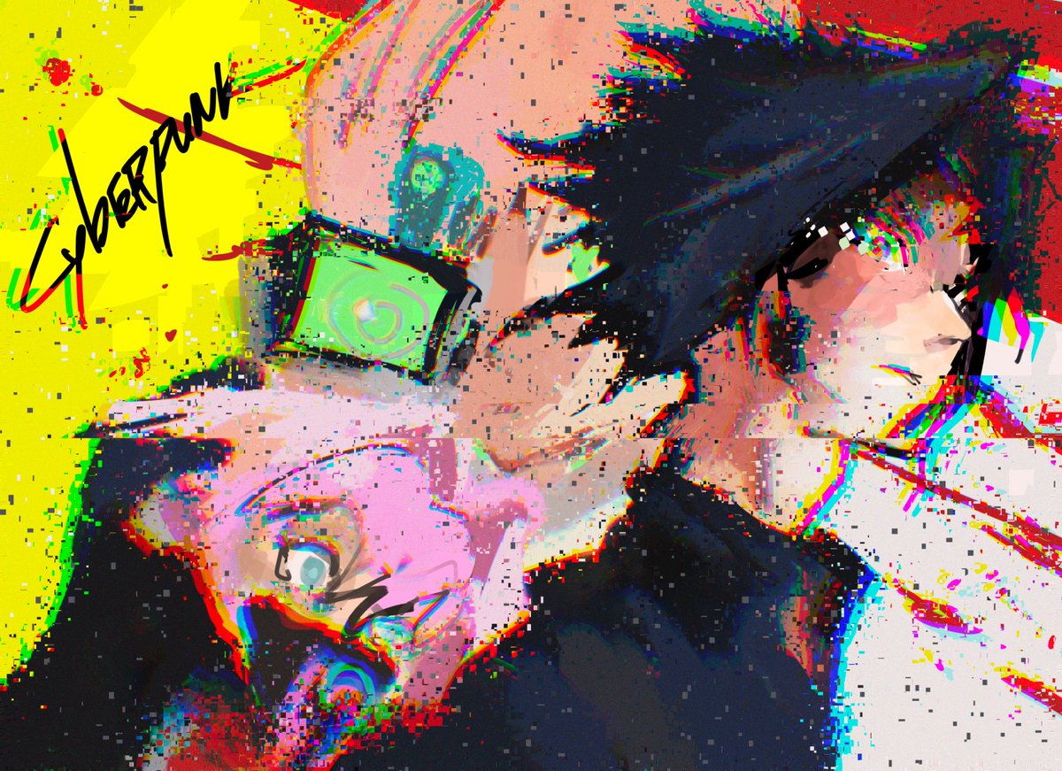 春野サクラ ,うちはサスケ 「1見始めたら2始まって最高すぎるから ファンアート描いた。みんな見よ! #噂の6」|ロンザエモン|ブラッシュアップライフ大好き人間のイラスト