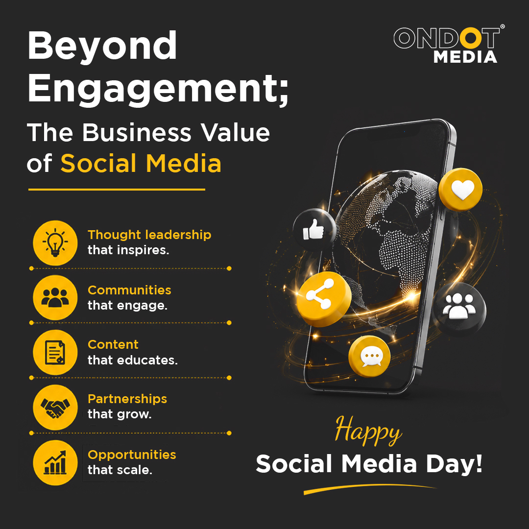 OnDotMedia's tweet photo. On Social Media Day, we're celebrating the platforms that help brands turn conversations into customers, not just followers.
#OnDotMedia #SocialMediaDay #B2BMarketing #DemandGeneration #LeadGeneration #ContentMarketing #DigitalMarketing #SocialMediaMarketing https://t.co/K1JNTy1GSF