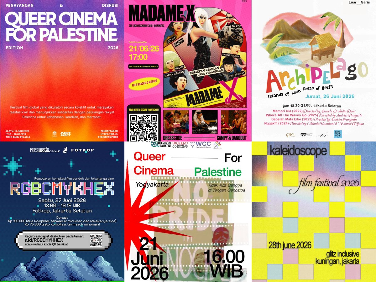 FilmIndoSource's tweet photo. Thankful for the Queer-themed collective screenings that took place during this Pride Month 🏳️‍🌈🎬 https://t.co/2SN2m7MBB9