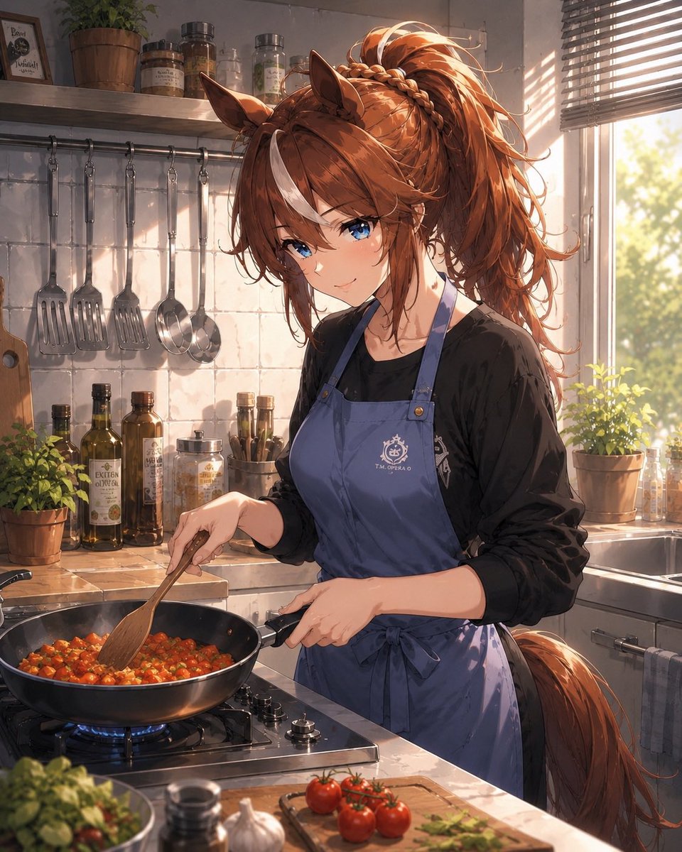 トウカイテイオー　エプロン 大人テイオーの日常 #ウマ娘 #トウカイテイオー #大人テイオー