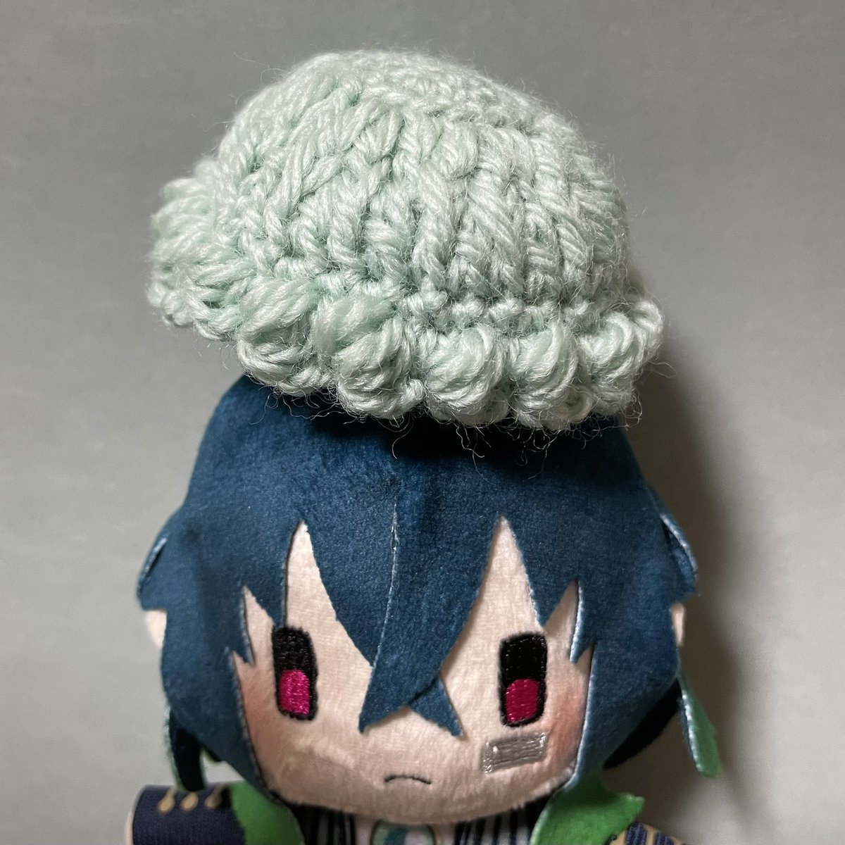pinguyhtdbst's tweet photo. 昨日の続きになります✋（編み物キット）
アイスではないのですが、アイスのような形だなと思ったので、頭に乗せてみました🍨
後でシャワーが大変そう🤣🚿 https://t.co/TB1GhCEnbJ