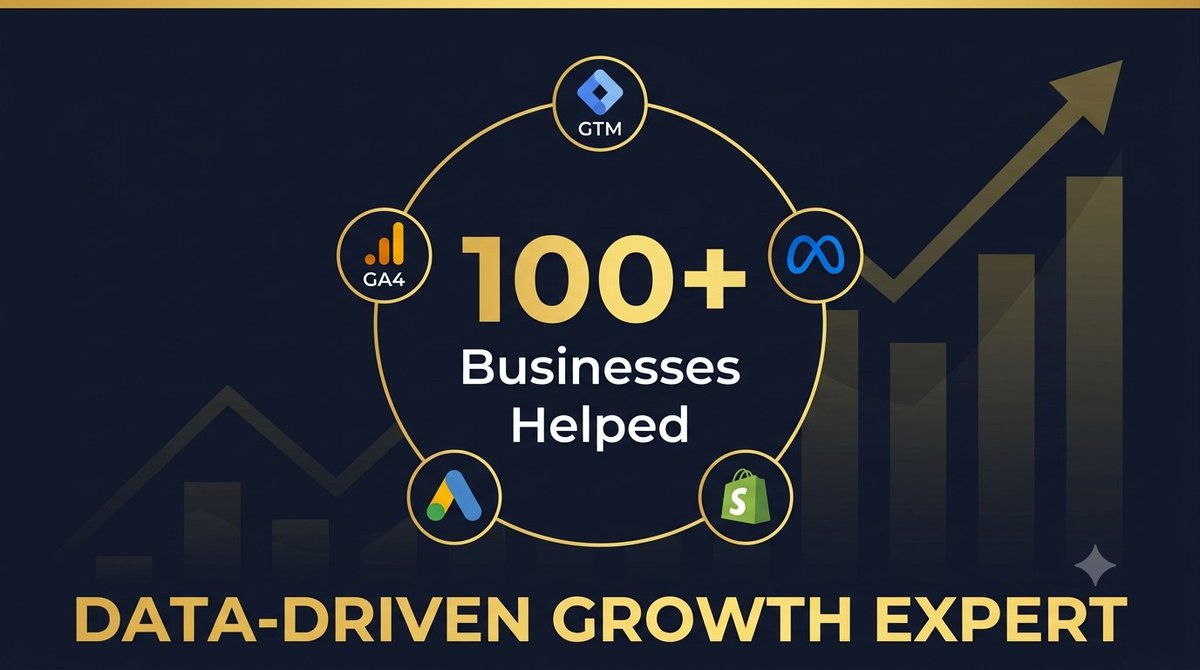 AnalyticsMoni's tweet photo. 📊 I've helped 100+ businesses fix their conversion tracking.

From missing GA4 events to broken Google Ads pixels — 
I find &amp; fix the leaks costing you sales.

🛠️ GA4 | GTM | Meta Pixel | Shopify

📩 DM me — let's audit your tracking for FREE! https://t.co/fuTmw86RQ6