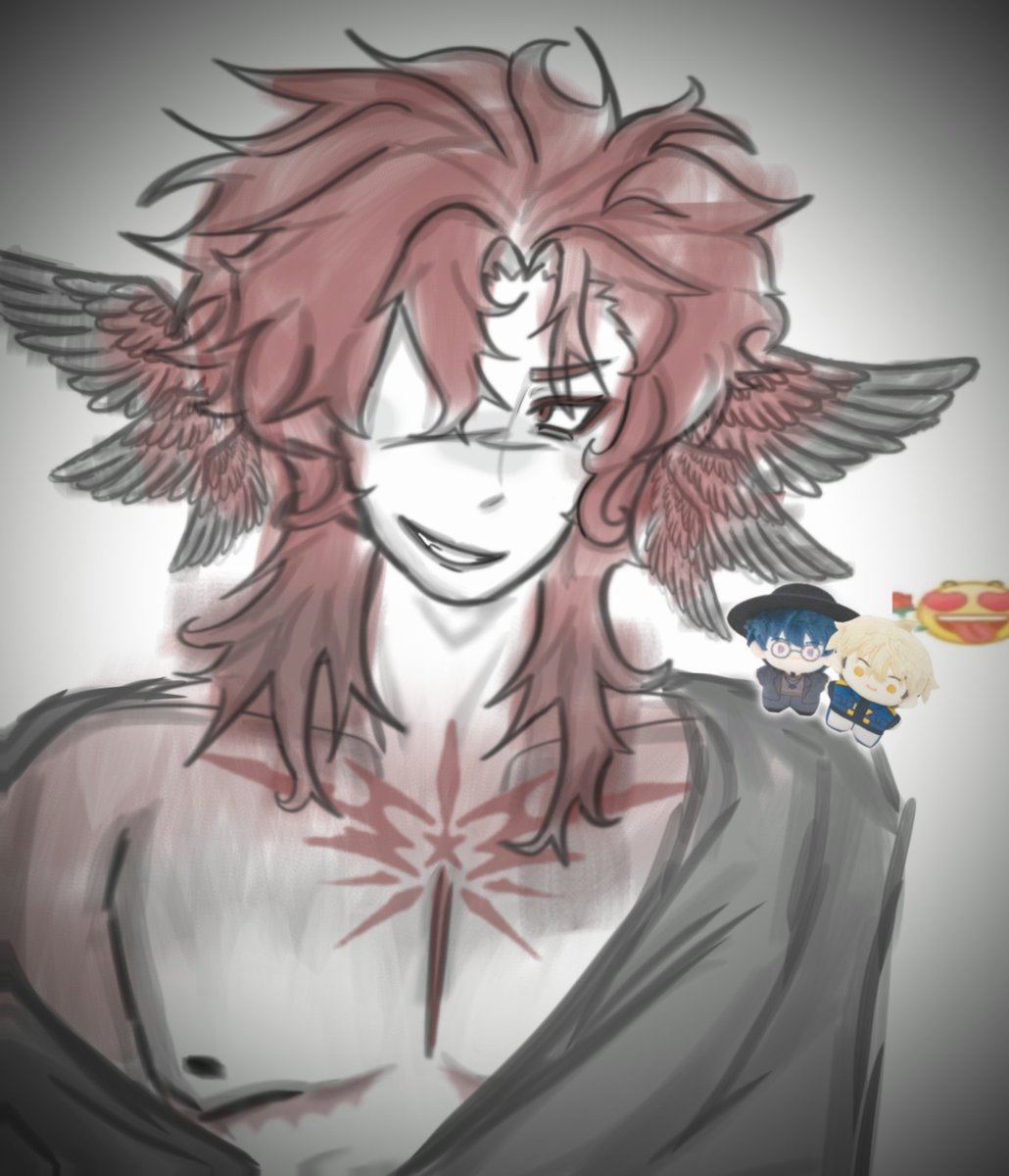 meowshis's tweet photo. Vein doodle.. ignore the several missing details and lack of eyeball, I gave up attempting to make his design accurate. #unforgiven https://t.co/7awpFZGpmI