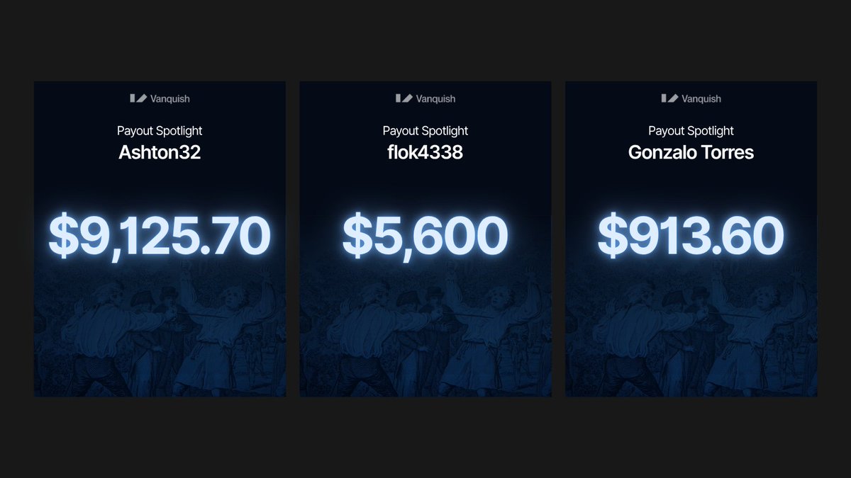 VanquishTrader's tweet photo. $15,639.30 paid out to three traders.

Other prop firms would've kept $3,127.86 with an 80% profit split.

Vanquish traders keep 100% of profits.

The difference gets bigger with every payout. https://t.co/vECg5RRfw1
