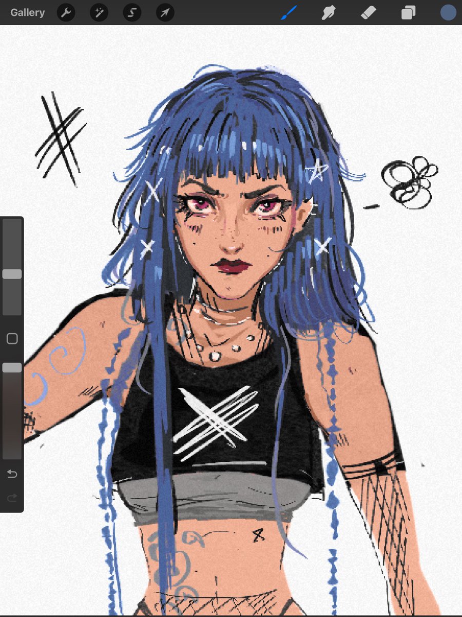 POSTERCHICKS's tweet photo. Rlly crappy Jinx doodle because I haven’t drawn in a month https://t.co/QNcG8pO7Va