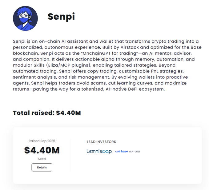 TriMaiMS's tweet photo. 🪭 Săn Airdrop Senpi AI | Tặng miễn phí $100 AI Credits cho người dùng sớm
Raise 4,4M$ Backer: Coinbase Ventures, Lemniscap

Một kèo khá ngon cho ae thích farm AI.

@senpi_ai đã mở Waitlist và tặng $100 AI Credits cho tất cả người dùng đăng ký sớm để trải nghiệm AI Agent.

✅Cách tham gia

🔗 Đăng ký: https://t.co/Zhbiafrzro

Đăng ký bằng email. 
Xác minh email. 
Tham gia danh sách chờ. 
Chờ nhận Early Access. 
Nhận $100 AI Credits. 
Dùng credits để trải nghiệm và tương tác với các AI Agent.

Ae tranh thủ vào sớm vì các chương trình thưởng cho early user thường có lợi thế hơn.

Đây là thông tin, không xem là lời khuyên đầu tư.