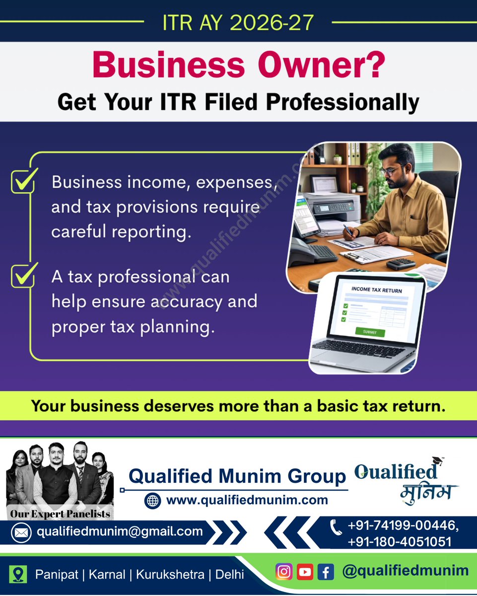 qualifiedmunim's tweet photo. Your business deserves more than just an ITR—it deserves expert tax planning. 💼 https://t.co/PnzK6qEHBv