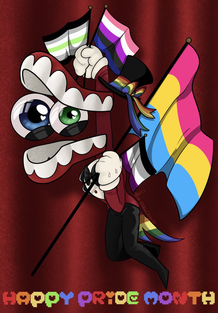 AlienCricketHub's tweet photo. Happy Pride Month from Caine!!!
So many flags, greedy greedy greedy
#TADC #Caine #TheAmazingDigitalCircus #Pride2026 https://t.co/Y8fsqYxNgG