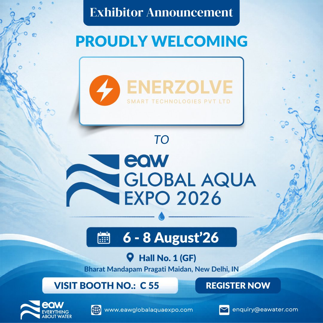 ea_water's tweet photo. Meet the innovators in intelligent energy infrastructure, smart metering & sustainable technology at EAW Global Aqua Expo 2026.
Register as Visitor: https://t.co/1ZSy5dV8Kq
#EAWGlobalAquaExpo2026 #GlobalAquaExpo #Enerzolve #SmartWater #WaterManagement #SmartMetering https://t.co/fPDZChXb3g