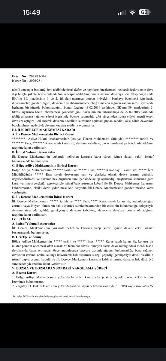 AvTarikCilekci's tweet photo. -IlK m. 89 Menfi Tespit Davası
 -Dava Şartı Arabuluculuk 
-Hak Düşürücü Süre

Son Güncel Durum: ⏬

 (Yargıtay HGK, 29/04/2026, 2025/11-567 E., 2026/281 K.) https://t.co/desGBEoRDm
