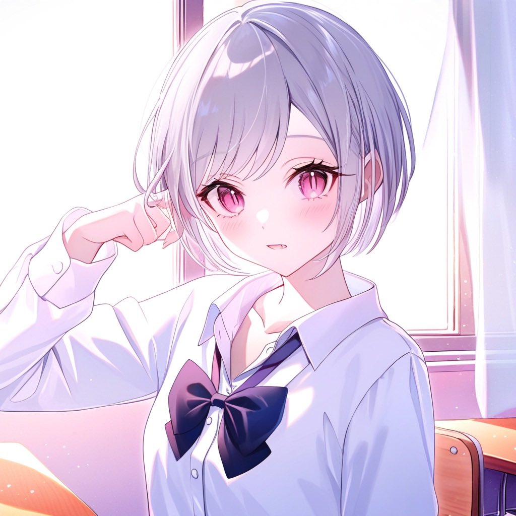 Kuroria_AI's tweet photo. ……どう��

似合ってる？

#AIart #オリジナルキャラ #レイブ #ボブヘア #イメチェン #学校 #朝 #登校 #照れ #日常 https://t.co/YhptE9OEyt