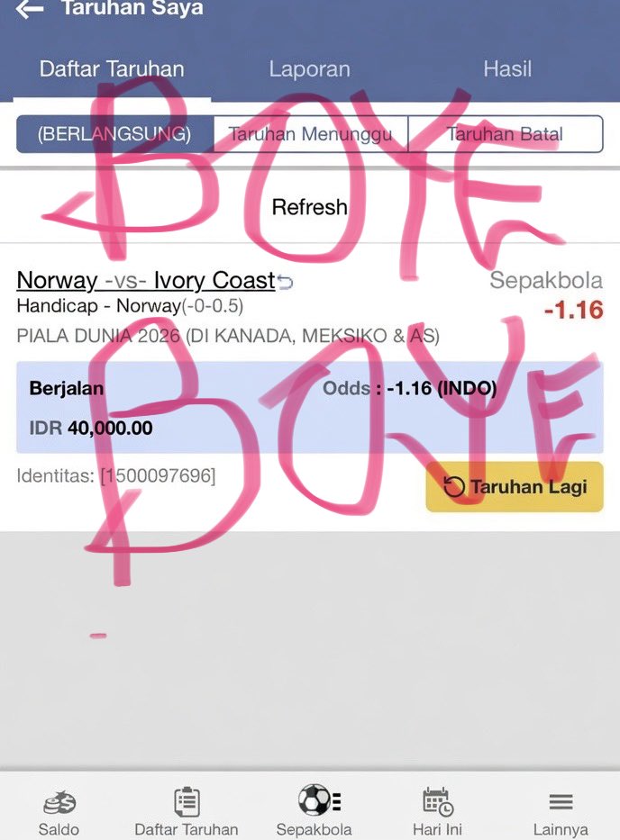 TheLordBoye's tweet photo. BET BOYE #5 SPESIAL WORLD CUP 

NORWAY -0.25 EFTE 

IVORY KOST EMANG KUAT ENERJIK DAN CEPAT TP NORWAY AKAN SELALU MENEMUKAN CELAH UNTUK MENCIPTAKAN PELUANG DEMI PELUANG SAMPE GOLAZO SPAM CROSSING SET PISCES MEMATIKAN SIYAP MENGHUJAM GAWANG IVORY KOST APELAGI HALAND ABIS LIBUR DI LAGA TERAKHIR GRUB KABARNYE DOI MELIPIR KE SPA PLUS DI SUDUT KOTA LOS ANGELES PASTINYE BAKAL SEGER BUGER