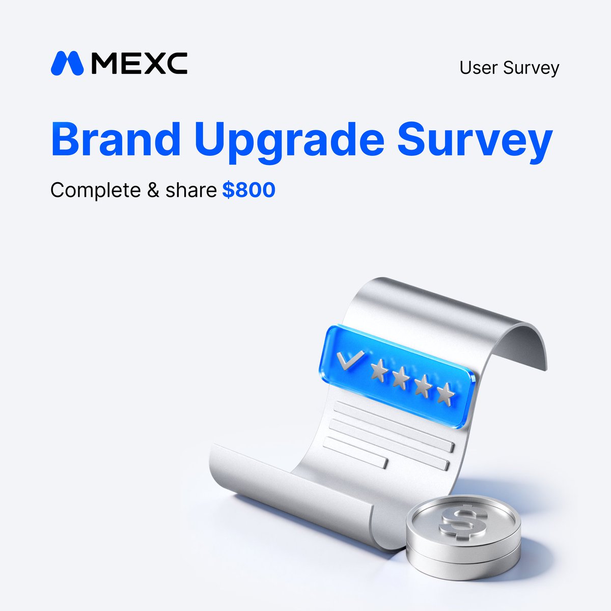 MEXC_AfricaBU's tweet photo. 📢 Your Feedback Matters! ♾️

MEXC has a fresh new look, and we'd love to hear what you think!

Complete our short survey and get a chance to be one of 40 lucky winners to receive 20 USDT each.

🎁 Total Prize Pool: 800 USDT
⏱️ Takes only 3 to 5 minutes

👉 Share your feedback here: https://t.co/TJxBwxKVCB

Winners will be announced by @MEXC within 10 working days after the survey ends.

Thank you for helping us make MEXC even better. Good luck!