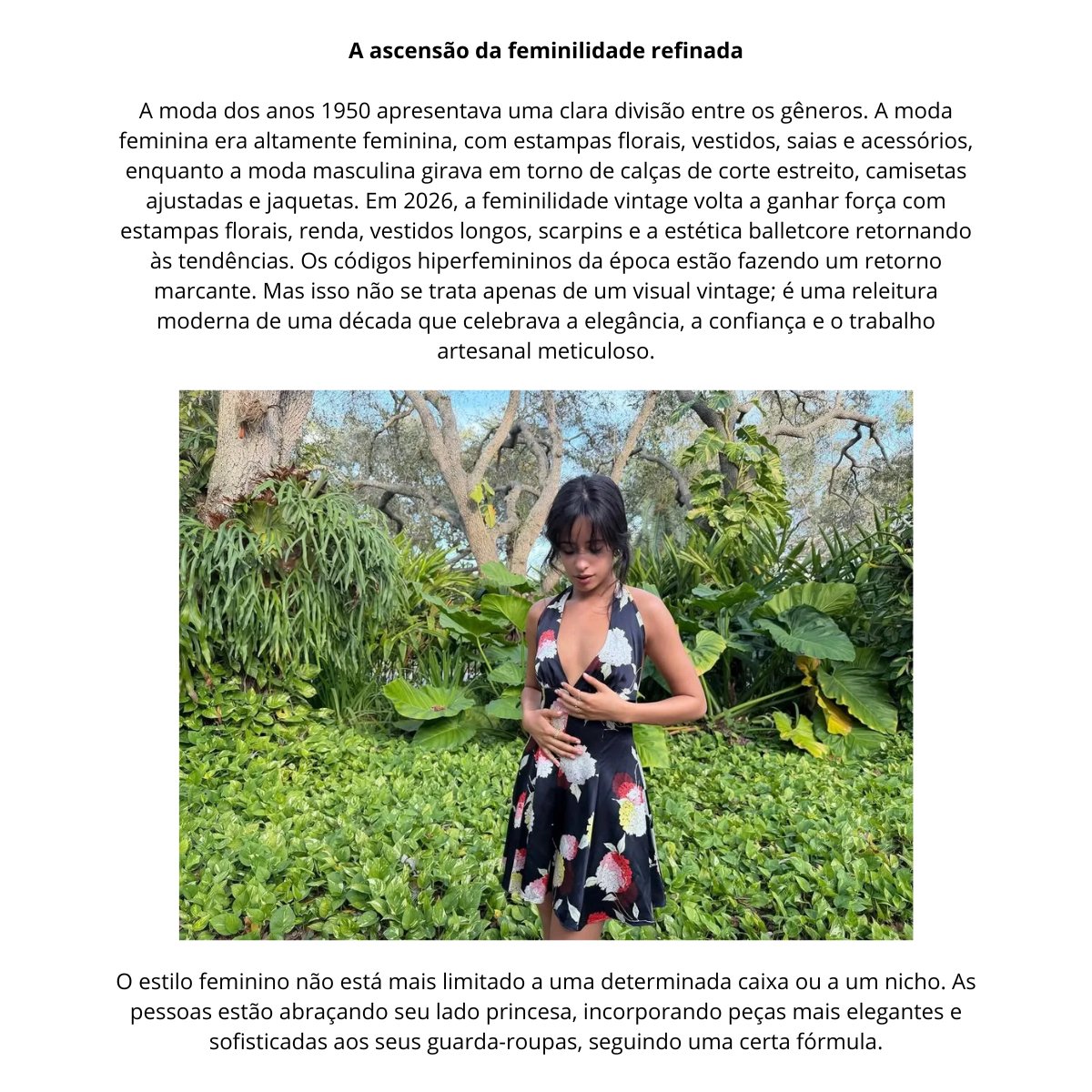 kccett's tweet photo. Depois da Katie Qian e agora com o The Wall Group ela não errou mais né...

A revista ELLE Índia citou a Camila em uma matéria sobre o retorno da moda dos anos 1950, destacando ela como uma das artistas que ajudam a popularizar essa estética em 2026. https://t.co/8bsKQ5x4kx