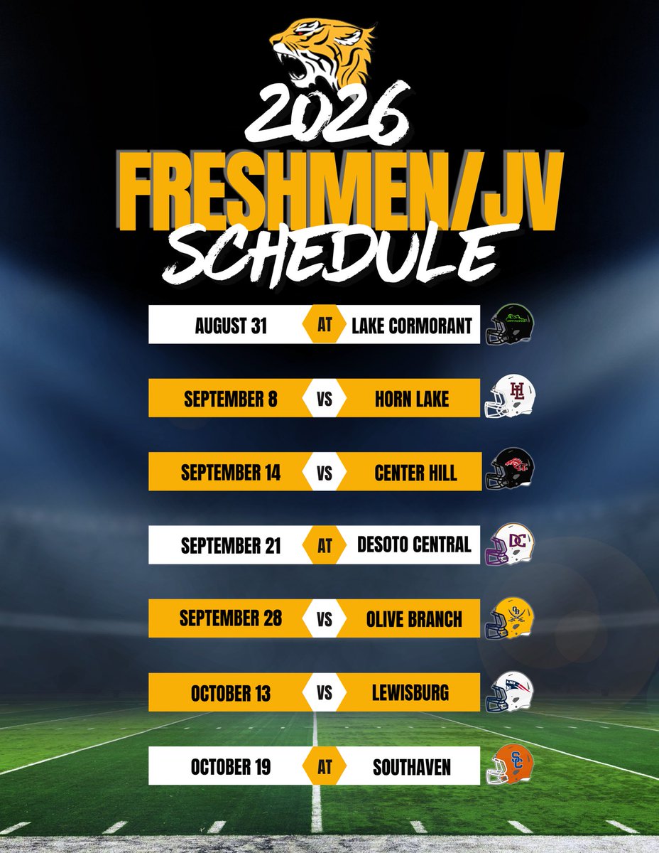HHS_TigersFB's tweet photo. Freshmen and JV schedule 🐅 https://t.co/qjpSENWKJ7