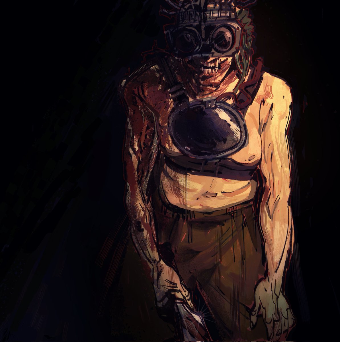 4rvon's tweet photo. #outlasttrials 
well i havent died yet. so have this nighthunter https://t.co/XlJJCQt1Ms