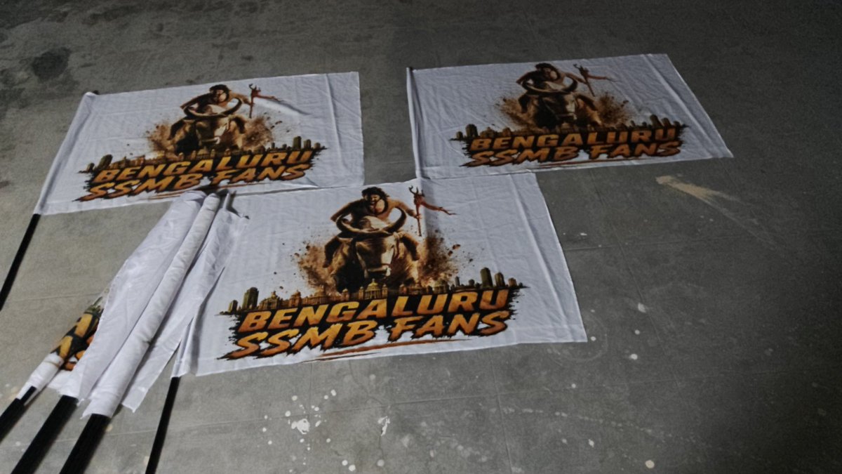 BengaluruMBFC's tweet photo. FLAGS ARE UP.  AND FLYING HIGH🔱

The storm is coming.🦁🦁🦁
MORE DETAILS DROPPING SOON...

Stay alert. Stay ready. 🩸

@urstrulyMahesh #Varanasi #Pokiri https://t.co/2RCORBBllQ