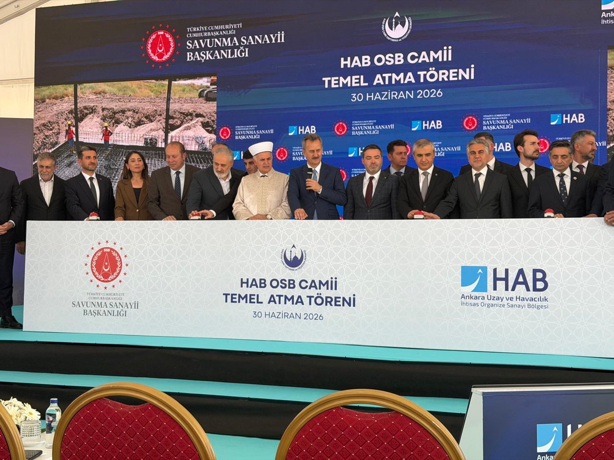 botek_arge's tweet photo. Yönetim Kurulu Başkanımız Sn. Nihat Okay, Ankara Uzay ve Havacılık İhtisas Organize Sanayi Bölgesi'nde (HAB) inşa edilecek HAB Camii Temel Atma Töreni'ne katılım sağlamıştır.
HAB Camii'nin bölgeye ve ülkemize hayırlı olmasını temenni ederiz. https://t.co/dJwM9yntG8